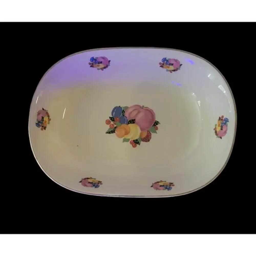 Vintage 30s Country Gentleman by Cavitt‎ Shaw WS George Rectangle Serving Bowl